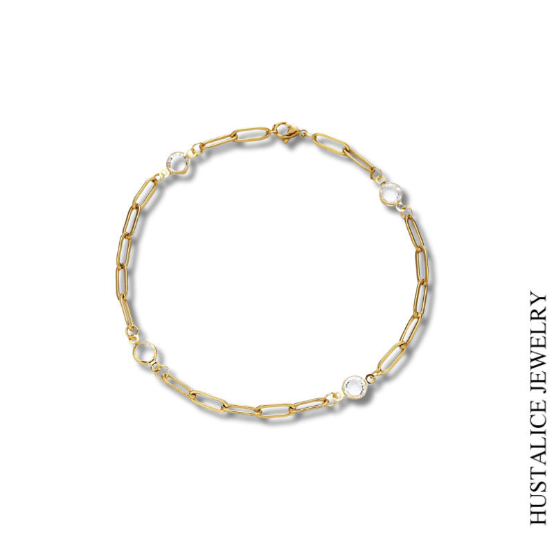 Luxurious Stainless Steel Bracelet Color Gold/Silver - HUSTALICE
