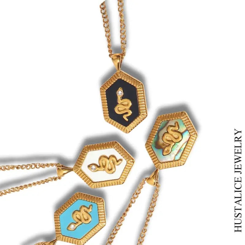Snake Stainless Steel Necklace Color Gold - HUSTALICE