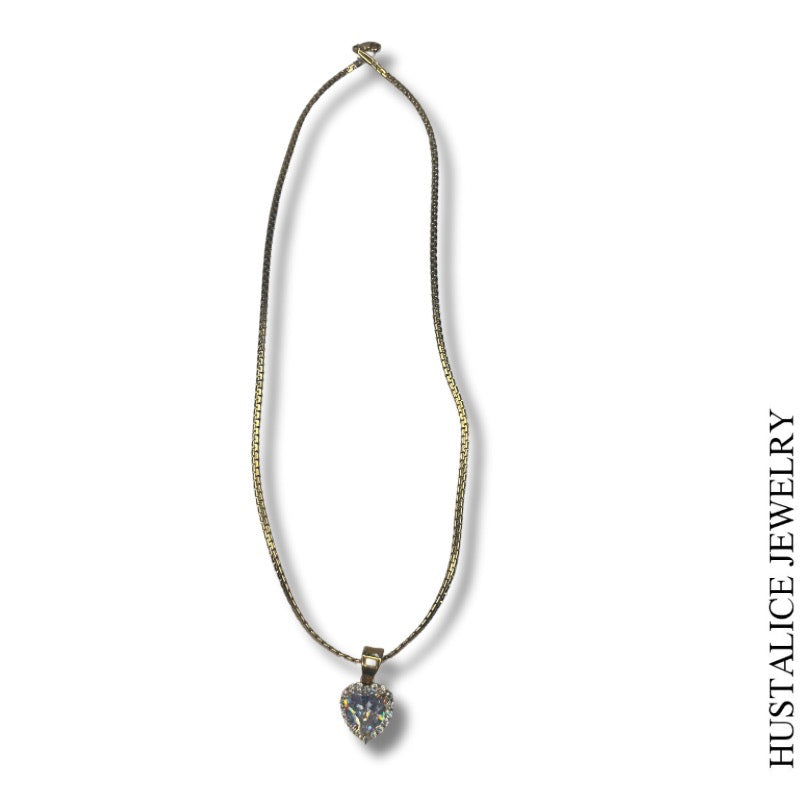 Herz Necklace Stainless steel Gold/Silver 18” - HUSTALICE