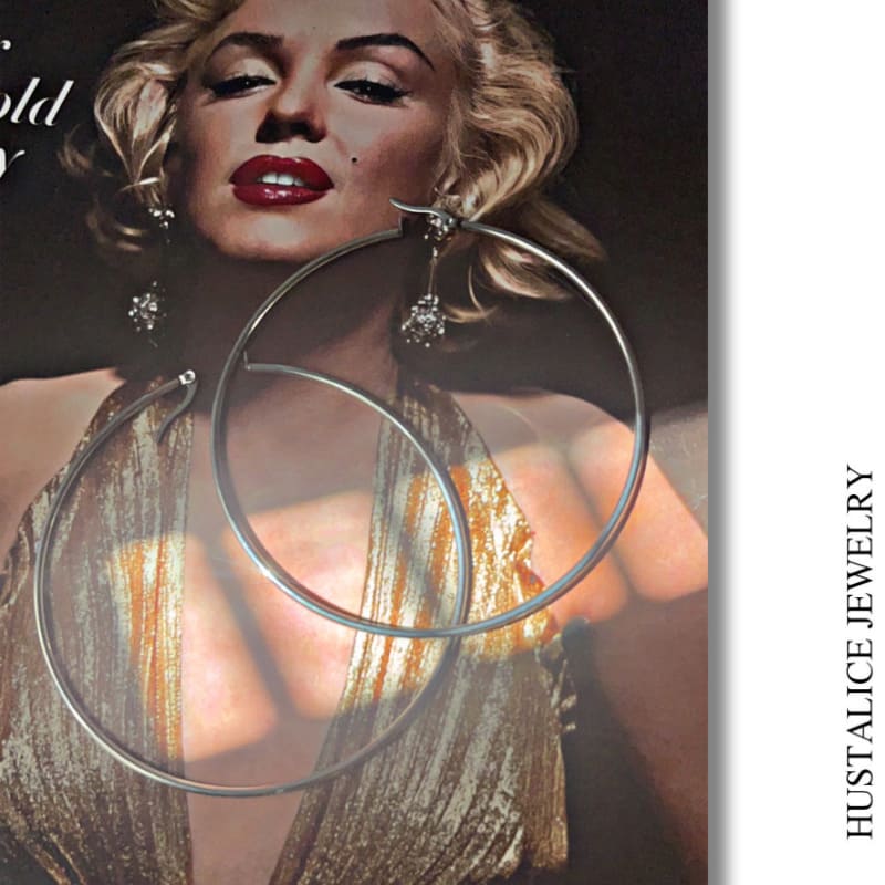 Without Fear of Success Stainless Steel Big hoops Color Gold/Silver - HUSTALICE
