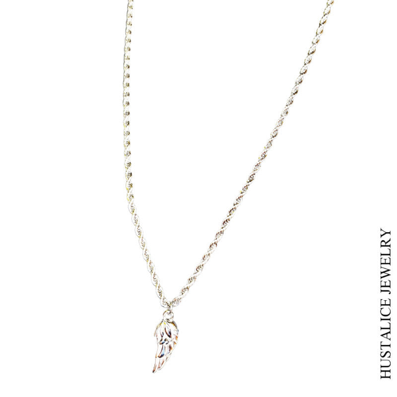Ángel Stainless steel Necklace Color Silver - HUSTALICE