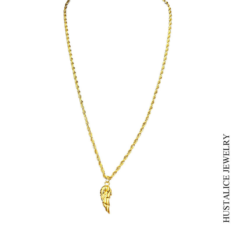 Ángel Stainless steel Necklace Color Silver - HUSTALICE