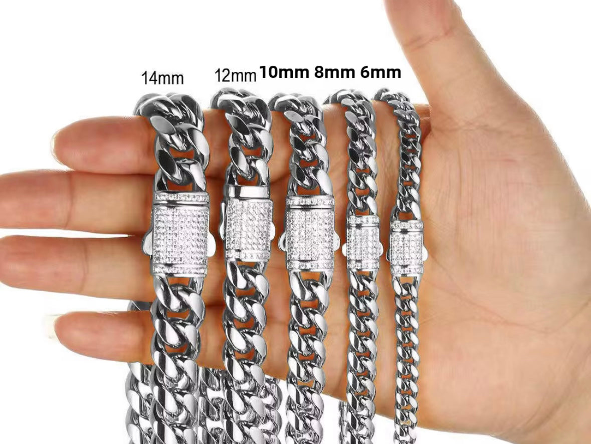 Shiny Anklet Stainless Steel 8”