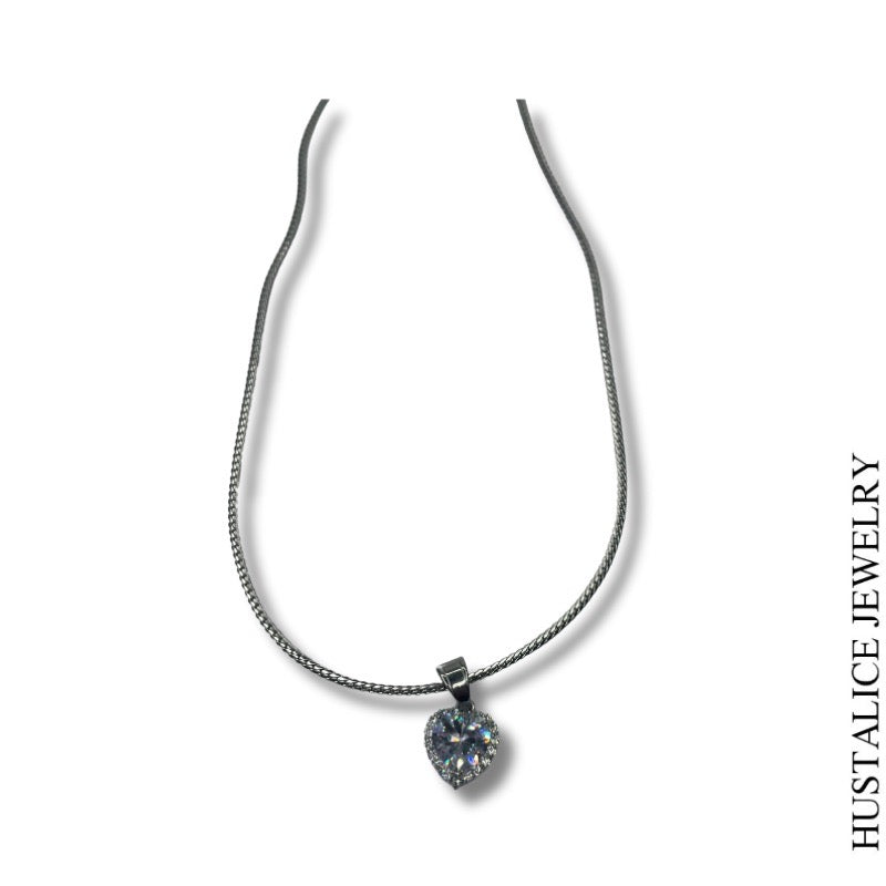 Herz Necklace Stainless steel Gold/Silver 18” - HUSTALICE