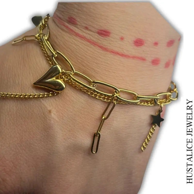 Imagine Stainless Steel Women Bracelet Color Gold - HUSTALICE