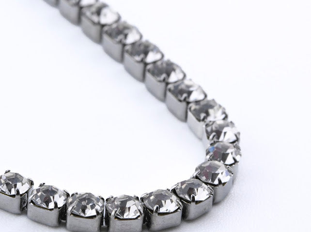 Waterproof Circonia Chain Stainless Steel Necklace Color Silver/Gold