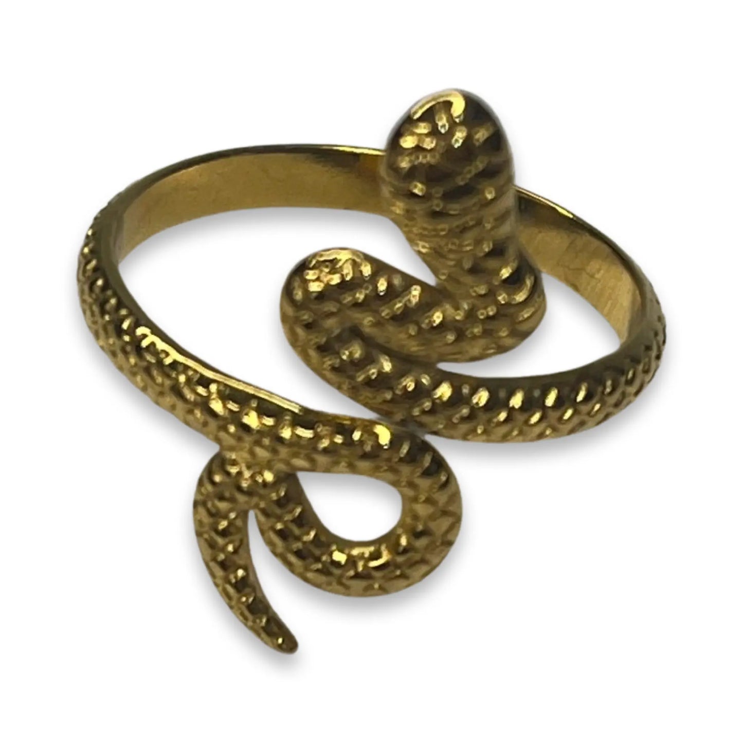 Exotic Snake Adjustable Ring Color Gold - HUSTALICE