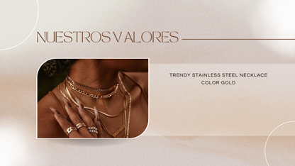 Trendy Stainless Steel Necklace Color Gold