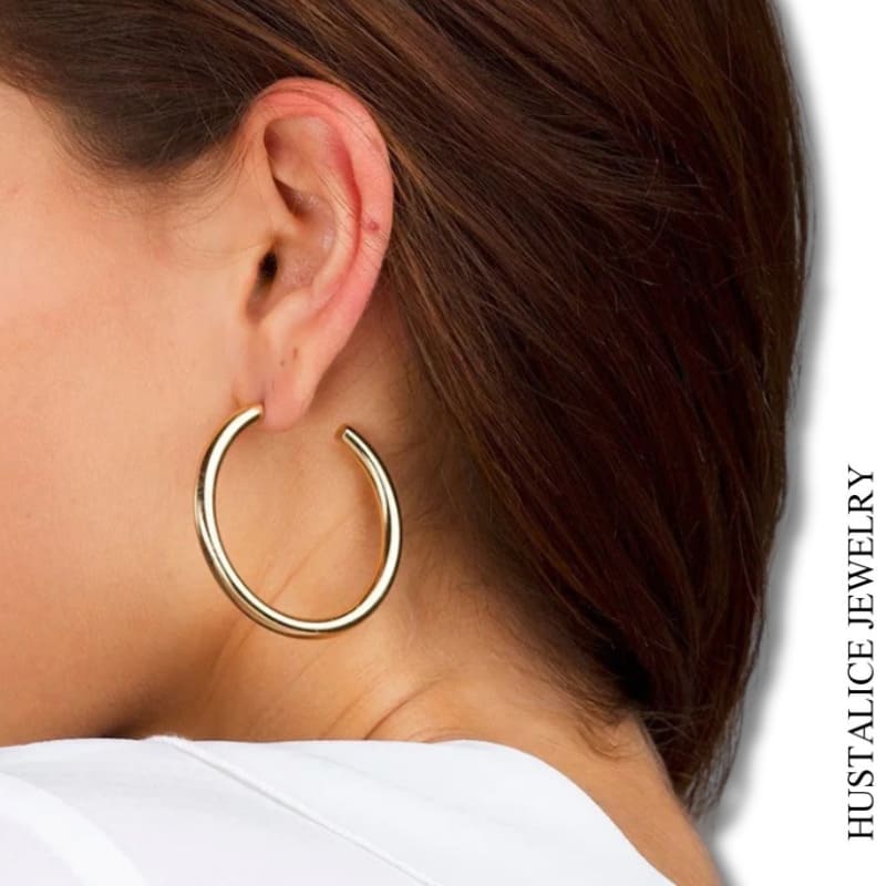 Vintage Stainless Steel Hoops Color Silver/Gold - HUSTALICE 