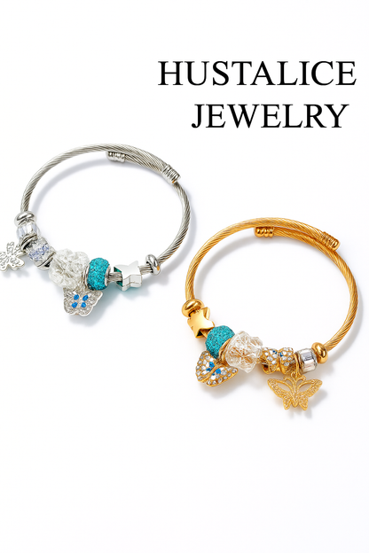 Butterfly brazalete Stainless steel Silver/Gold Little Girl