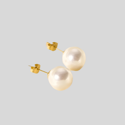 PEARL Earrings | Gold Stainless Steel | Classic & Elegant