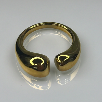 BIGGIE Ring | Adjustable Gold Stainless Steel | Bold & Luxurious