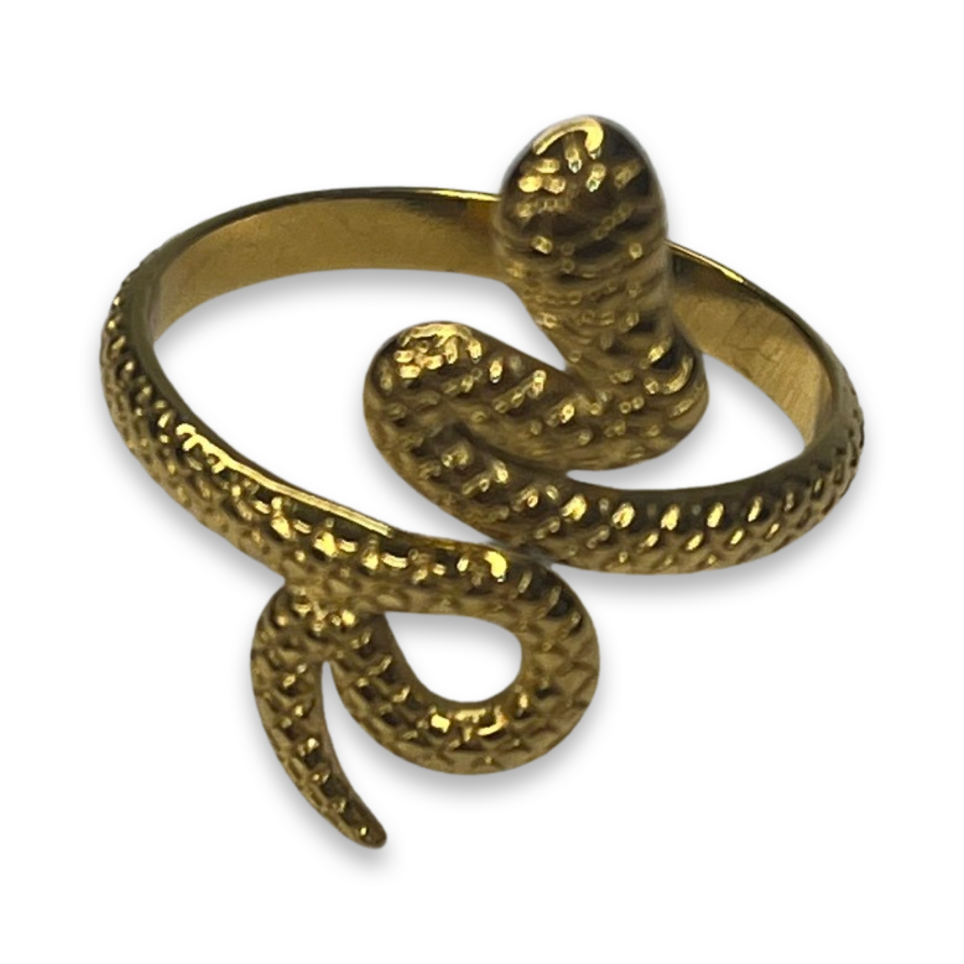 Exotic Snake Adjustable Ring Color Gold - HUSTALICE 